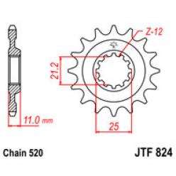 Звездочка передняя JT Sprockets (шаг 520 ) JT JTF824